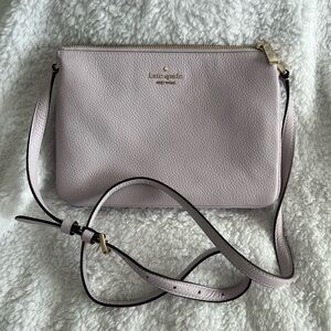 kate spade Lavender Pebbled Leather Crossbody Pouch